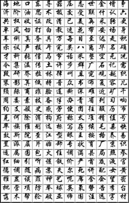 行楷字 志