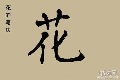 花的楷書寫法