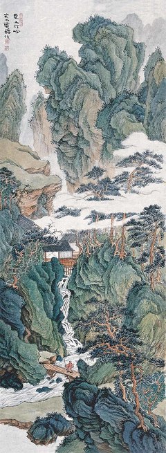 著名青綠山水畫家