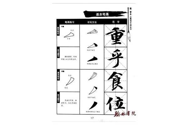 書法基本筆畫,田英章硬筆書法基本筆畫